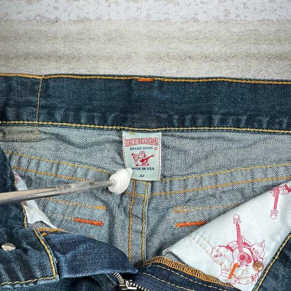 Vintage Skater Jeans True Religion Dark Wash Bootcut Flared Made in USA Rap Y2K - Picture 4 of 7